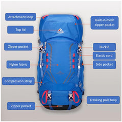 35L Ultralight Waterproof Backpack for Hiking/Trekking - Internal Frame