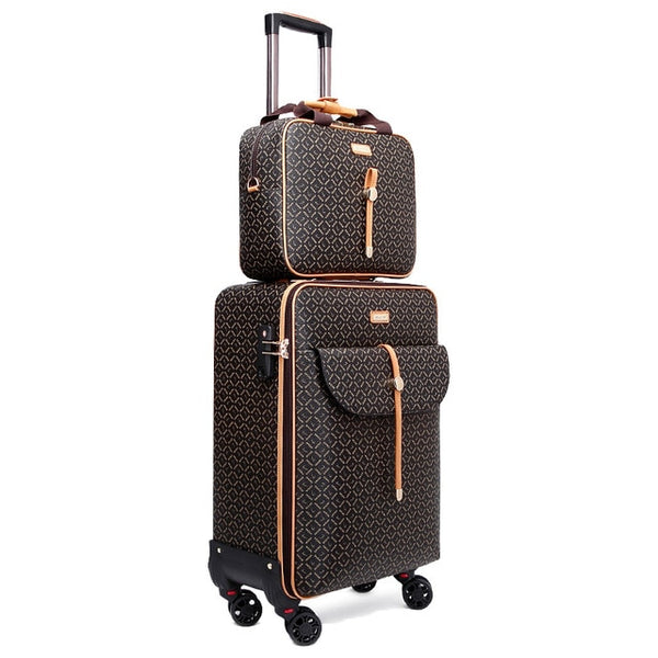 Carry on luggage bag suitcases 24/28 inch designer luggage set 2 pieces  makeup suitcase luggage sets designer suitcase for wome