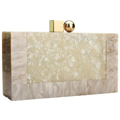 Luxury Uptown Marbling Hard Shell Clutch Bag All-Weather Shoulder Bag