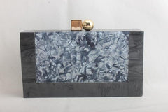 Luxury Uptown Marbling Hard Shell Clutch Bag All-Weather Shoulder Bag