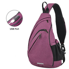 Urban Crossbody Bag Sling Bag with USB Charging Port 17/19/20 inches