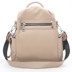 Elegant Multipurpose Vegan Leather Hybrid Top Zip Backpack Shoulder Bag