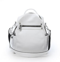 Elegant Multipurpose Vegan Leather Hybrid Top Zip Backpack Shoulder Bag