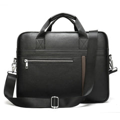 Men’s Work and Travel Leather Briefcase with 14 inches Computer Storage