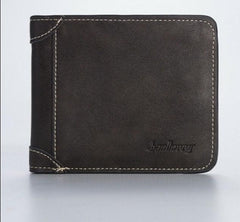 Vegan Leather Billfold Wallet Vintage Credit Card and ID Holder for Men