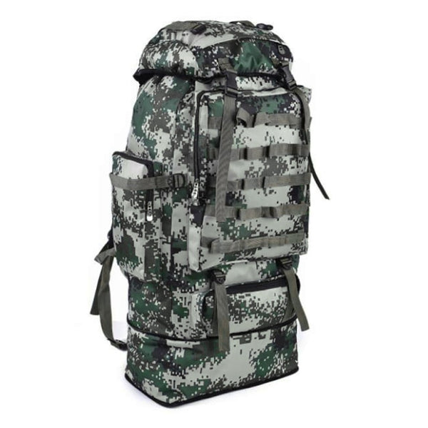 Tactical Mountain Expedition Backpack with Buckled Top Lid, Two Sizes