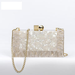 Luxury Uptown Marbling Hard Shell Clutch Bag All-Weather Shoulder Bag