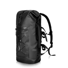 Waterproof All-Black Motorcycle Backpack 35L Travel Dry Bag, One Size